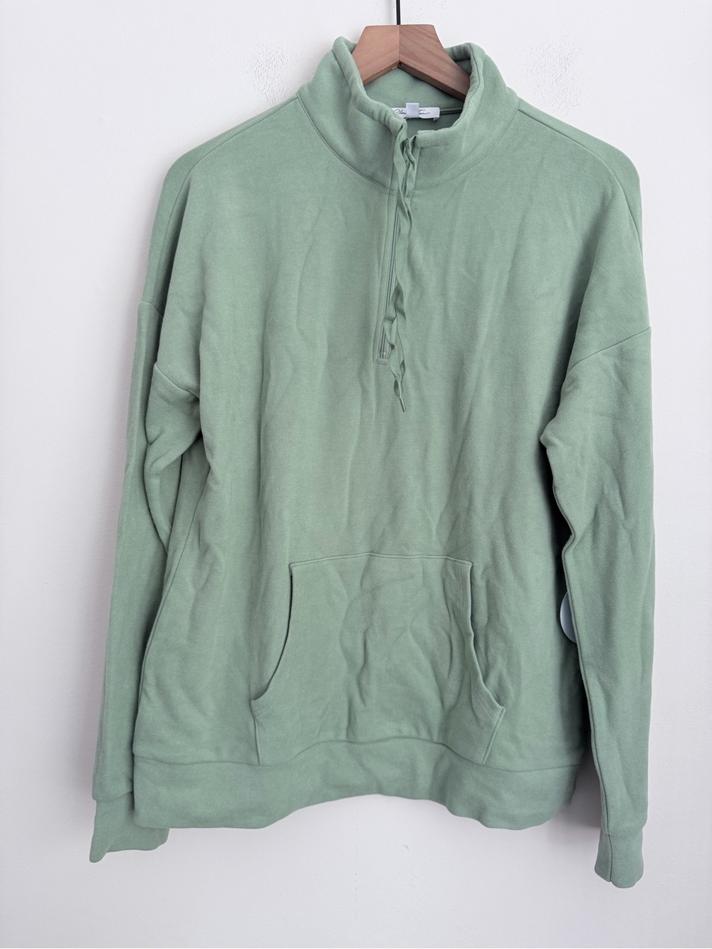 Cloud Ten Half Zip Pullover sweatshirt green soft L